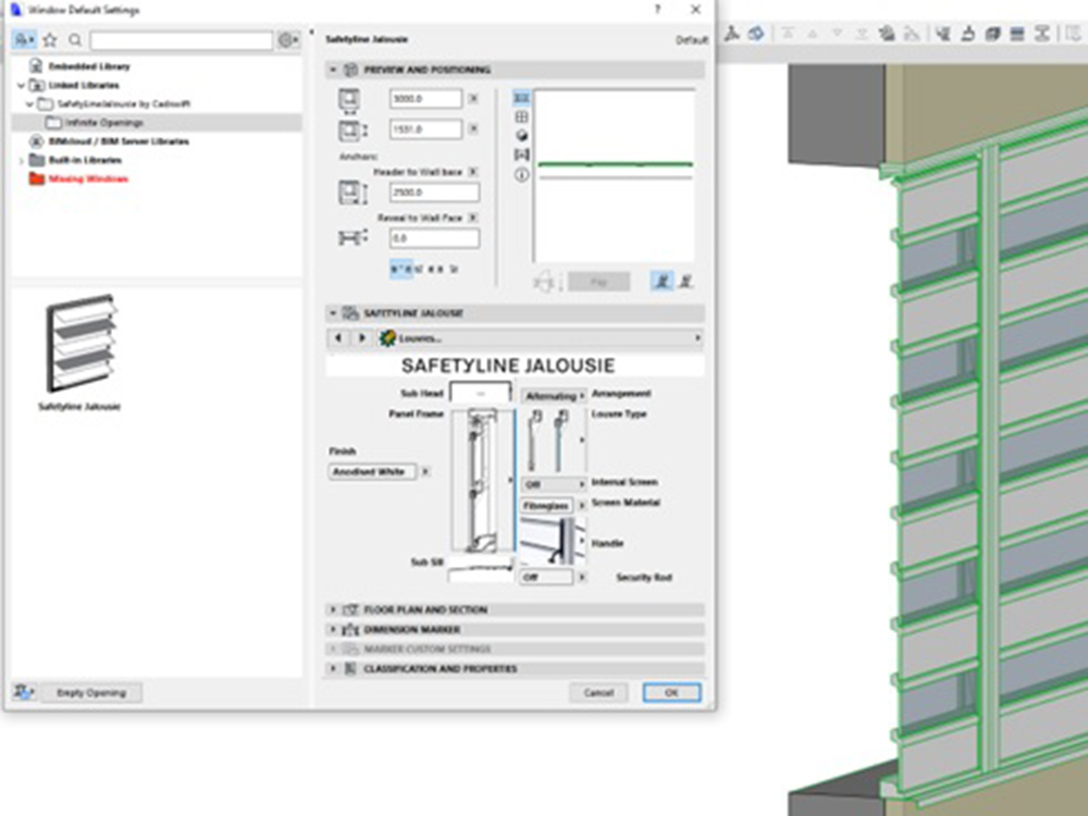 Safetyline Jalousie’s updated ArchiCad object library streamlines ...