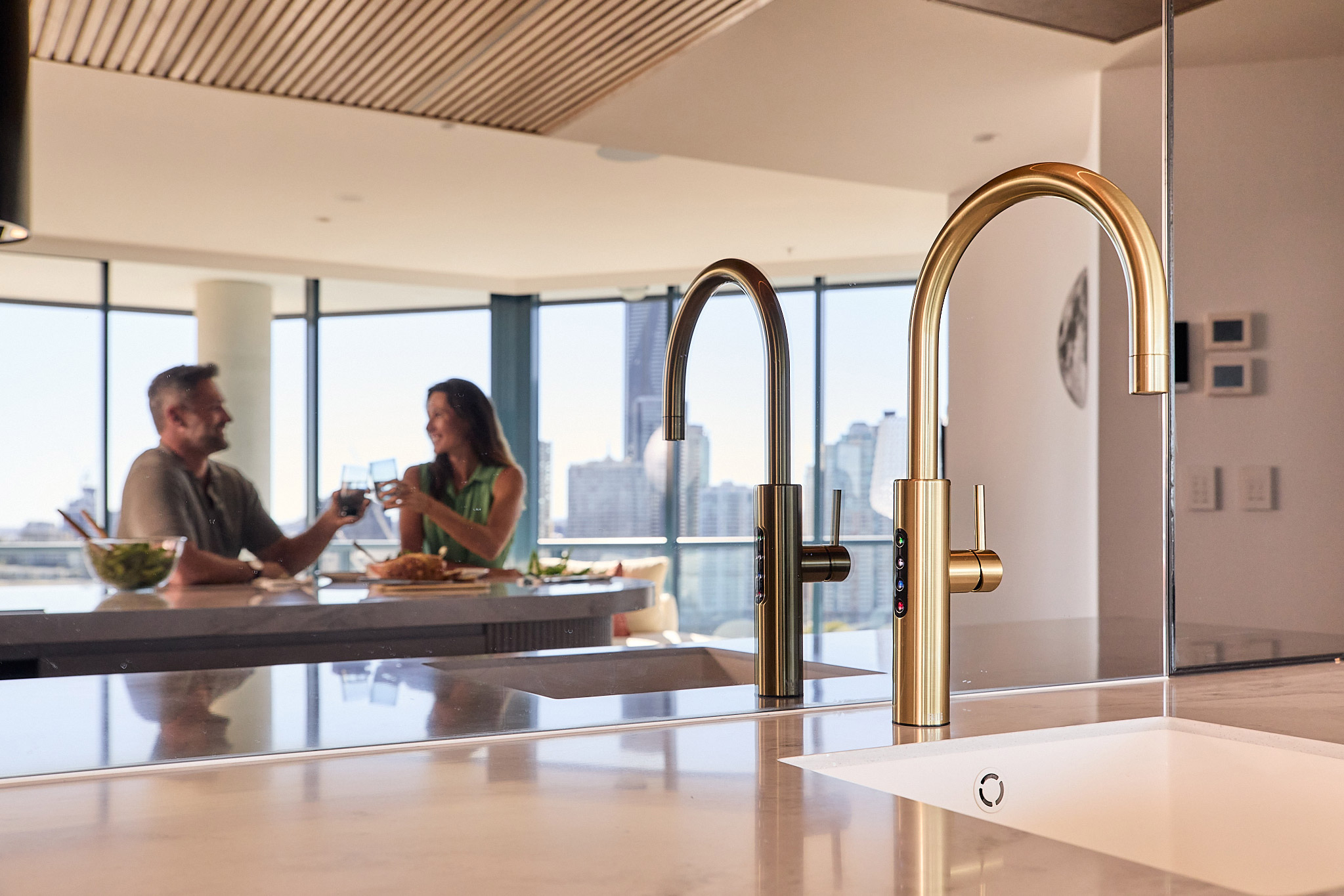 Billi Multifunction Mixer Tap in Urban Brass | Boiling, Chilled ...