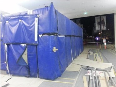Construction company uses Flexshield sonic curtains for construction ...