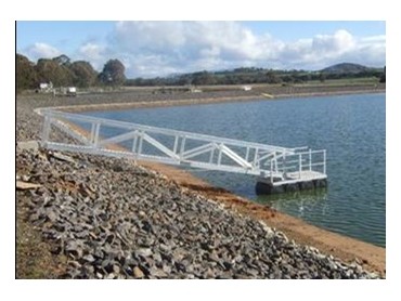 Elevated Safety Systems install aluminium floating pontoon at a Winery ...