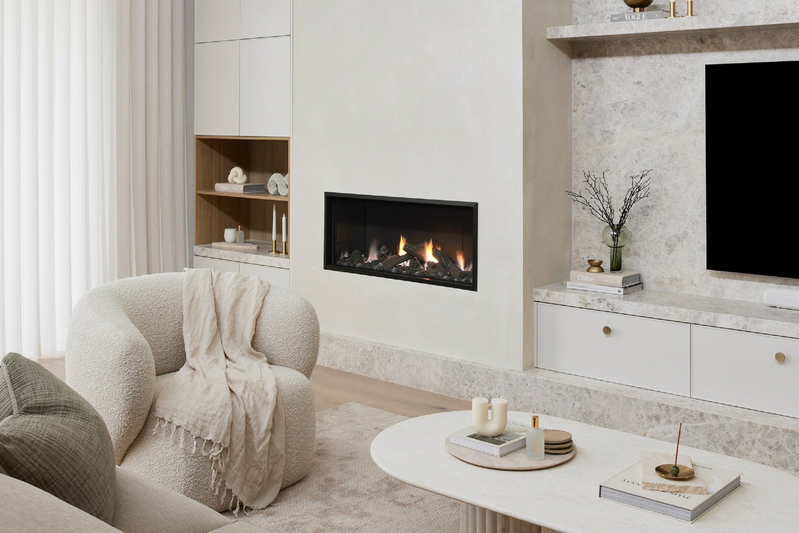 Designer sisters choose Escea gas fireplaces for Somerton Park dream ...