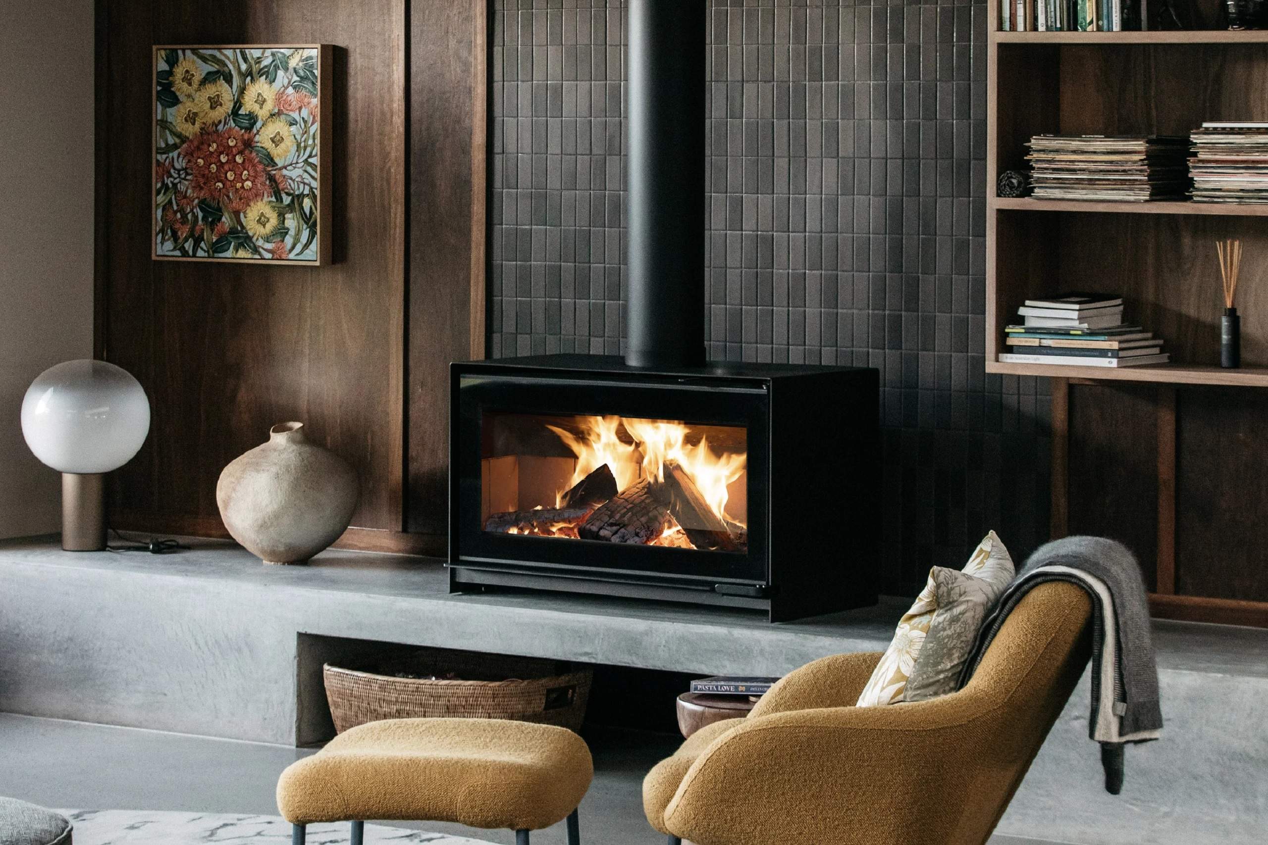 Escea TFS1000 wood fireplace at Legacy House | Architecture & Design