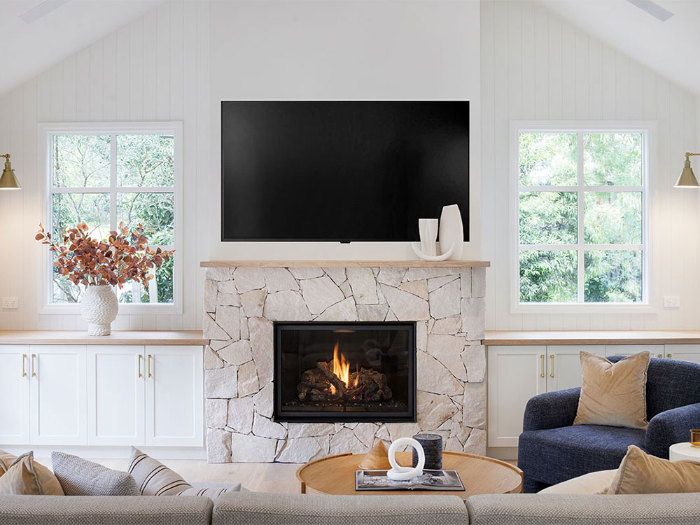 Goppa Fireplaces Traditional design meets modern efficiency at Melbourne home with a ...