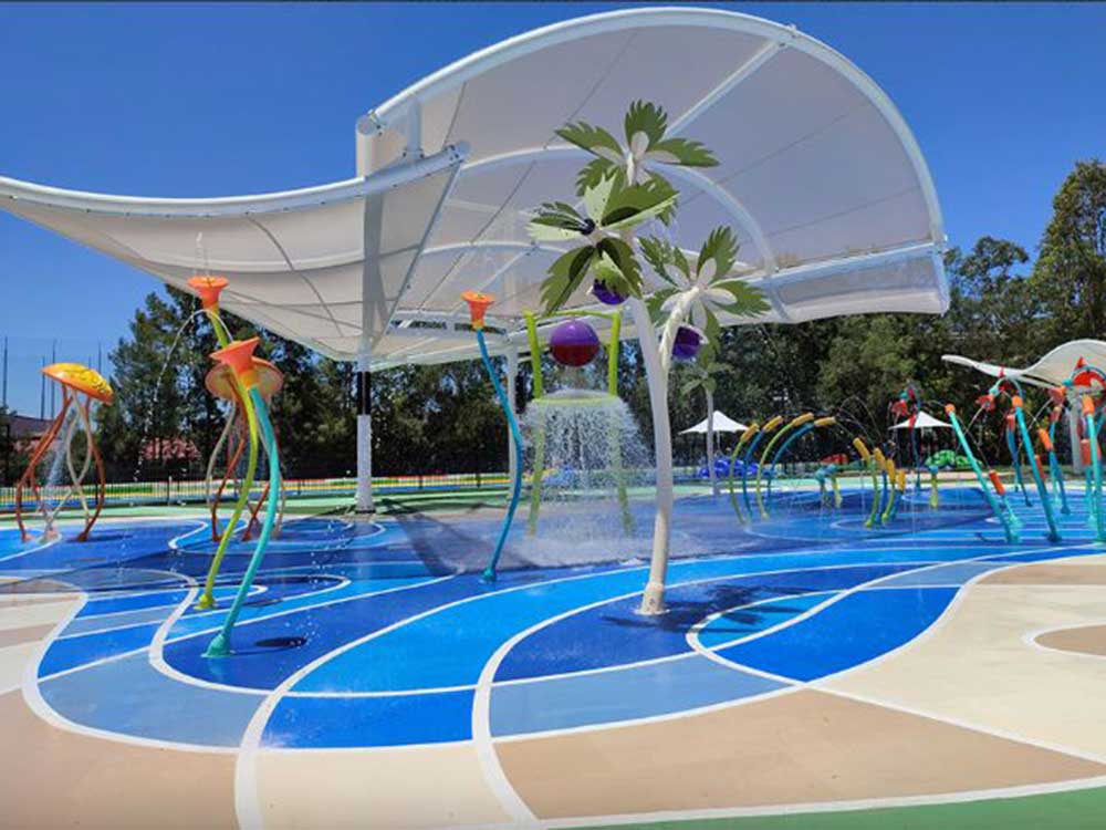 PVC shade structures keep visitors comfortable at Gold Coast theme park ...